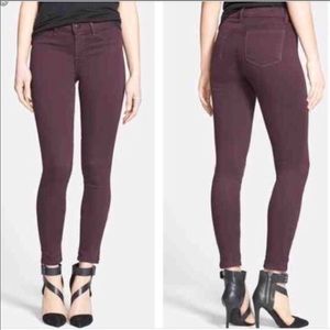 J Brand Super Skinny Dark Plum jeans sz 29